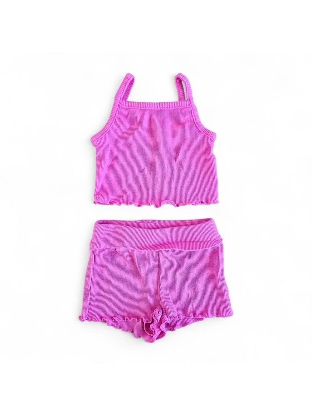 5/$25 Baby Gap Ribbed Tank Top & Shorts Set Pink Size 0-3 Months